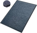 Front Door Mat,2'x4'Indoor Outdoor Door Mat,Heavy Duty Durable Welcome,Commercial Floor Mats Inside Outside Entrance, Waterproof All-Season, All-Weather Non Slip Backing Doormat for Entryway,Dark Gray