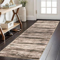 KOZYFLY Modern Abstract Hallway Runner Rug, 2x6 Washable Rug Runner Non-Slip Soft Kitchen Rugs, Print Blush Brown Carpet Runner for Entryway Bathroom Laundry Room Foyer