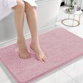 OLANLY Bathroom Rugs 24x16, Extra Soft Absorbent Chenille Bath Rugs, Rubber Backing Quick Dry, Machine Washable Bath Mats for Bathroom Floor, Tub and Shower, Home Decor Accessories, Dusty Rose