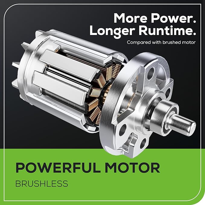 Greenworks 24V Brushless 1/4" Cordless Impact Driver, (2) 2.0Ah Batteries, Compact Charger, and Bag Included