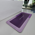 Bath Mat, Bathroom Mat Rugs Super Absorbent Shower Mats Non Slip Quick Dry Thin Rubber Mats for Bathroom Floor Fit Under Door, Shower Rug for Bathtub, Shower, Purple