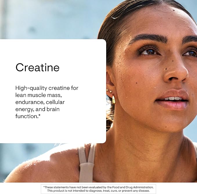 THORNE Creatine - Micronized Creatine Monohydrate Powder - Support for Muscles & Cognitive Function* - for Women & Men - Strawberry - NSF Certified for Sport - 5 g per Serving - 60 Servings