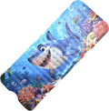 Bathtub Mat Non Slip Shower Mat for Kids, Extra Long 40"x16", Machine Washable Bathmat with Drain Holes, Suction Cups for Bathroom Floor, Cartoon Shark Bath Tub Mat for Students,Toddler,Pets