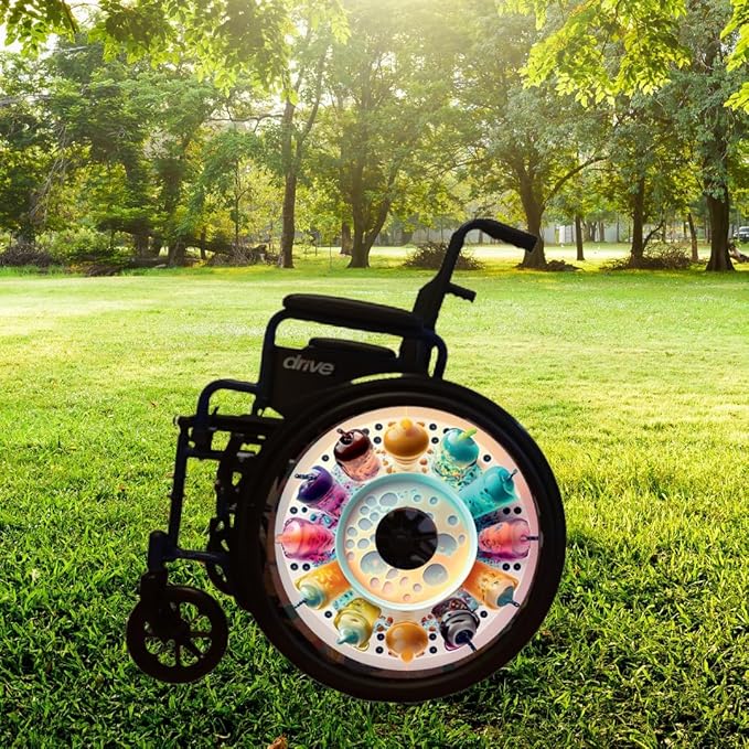 Wheelchairs Christmas Designer Covers– Style, Waterproof Easy Install/Remove, Lightweight (Bubbly Boba) | New Durable