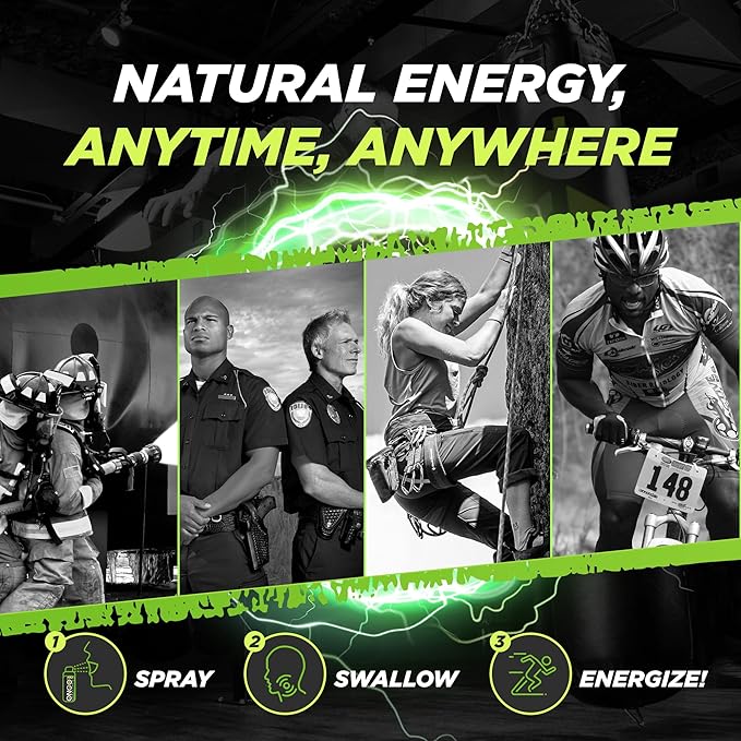 OnGo Energy - Natural caffeine (1500mg) Instant Energy Oral Spray | Vegan, Sugar and Gluten free | B3, B6, B12 vitamin spray | Focus and Memory | Study, Work and much more | Mint flavor | 15 servings