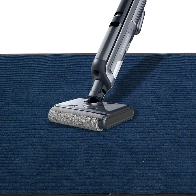 tonchean Commercial Grade Door Floor Mat 3x10Ft Heavy Duty PVC Non-Slip Entrance Mat Indoor Outdoor Runner Rugs, Brush Step Entrance Mats for Corridor, Kitchen, Home, High Traffic Area, Blue