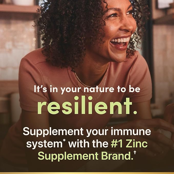 Nature’s Bounty Zinc 50mg, Immune Support & Antioxidant Supplement, Promotes Skin Health, 1 Caplet Per Day, Gluten Free, 250 Vegetarian Caplets (Pack of 2)