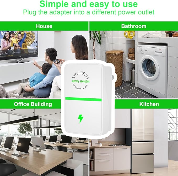 Power Saver Pro, 2025 New Power Saver Pro X, 6Pack Electricity Saving Box, Intelligent Stop Energy Watt Saving Device Reduces Energy Costs, Stabilize Voltage, US Plug, 90V-250V, 30kW