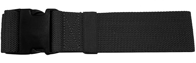 Gait Belt with Plastic Buckle by LiftAid - Transfer and Walking Aid with Belt Loop Holder for Assisting Therapist, Nurse, Home Care - 60"L x 2"W (Black)