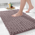 Yimobra Large Bathroom Rugs Non Slip Washable 36x24 Inch - Ultra Soft Absorbent Chenille Bath Mat, Quick Dry Shaggy Floor Carpet for Tub Shower, Mauve Home Decor Accessories