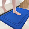 Grandaily Memory Foam Bath Mat Rug 30x20, Ultra Soft, Non-Slip and Absorbent Bathroom Rugs, Machine Wash Dry, Comfortable Bath Carpet for Bathroom Floor, Tub and Shower, Royal Blue