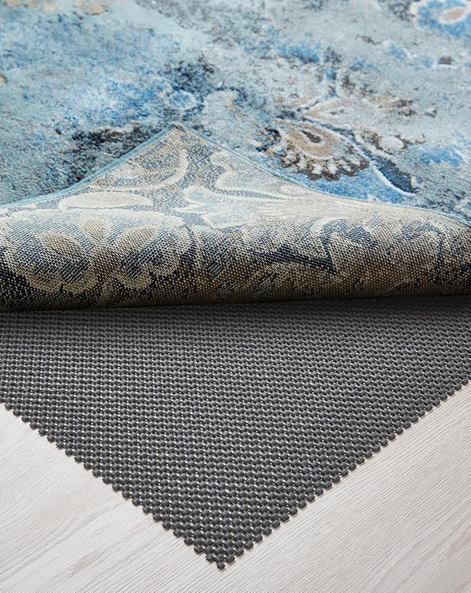 Veken 7x10 Ft Rug Pad Gripper for Hardwood Floors, Non Slip Rug Pads for Area Rugs, Thick Dark Grey Rug Grippers for Tile Floors, Under Carpet Anti Skid Mat, Keep Your Rugs Safe and in Place