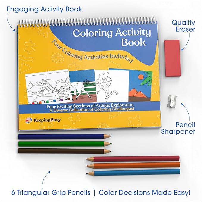 Keeping Busy Coloring Activity Kits for Dementia Patients Dementia Activities for Seniors Alzheimers Products for Elderly Easy Adult Coloring Book for Seniors Gifts for Elderly Women & Men Alzheimer's