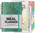 Life & Apples Meal Planner with Grocery List – Undated Weekly Menu & Meal Prep Notebook for Women & Men, Healthy Eating & Weight Loss Planner, 52-Week Spiral Bound Journal, Forest