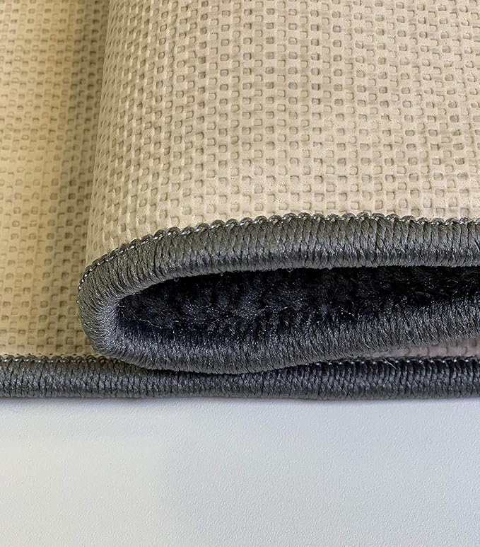 Custom Size Hallway Runner Rug Trellis Grey Color 31 inch Wide Select Your Length Non-Slip (Skid Resistance) Rubber Backing 15 feet x 31 inch (Color Options Available)