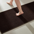 Bathroom Runner Rugs, Long Bath Mat Runner Washable Thin Quick Dry Low Pile Bathroom Runner Rugs Non Slip, Brown 24"x70"