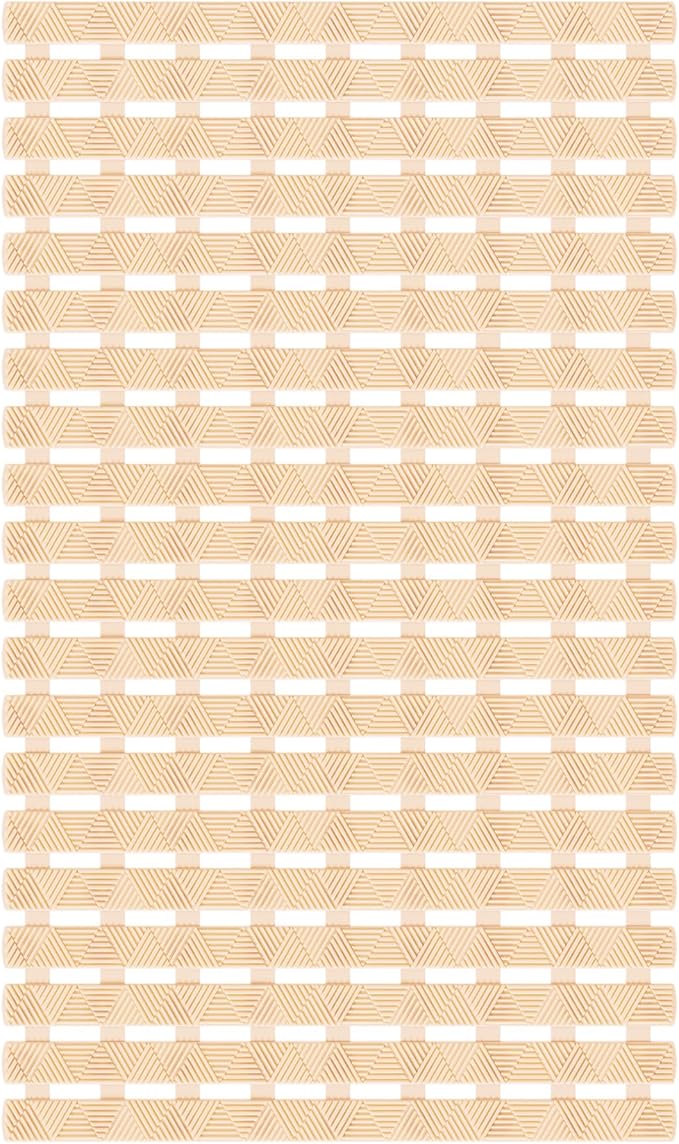 Bathtub Mat Non Slip - for Inside Bath Tub & Shower, Small 27x16 Inch, 180 Strong Suction Cups, Soft Textured Surface, Fast Drain & Quick Dry, Bathroom Safety Mat, Beige, Matace