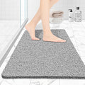 Joyhalo Shower Mat Bathtub Mat Non Slip, Bathmats Non Slip, Quick Drying Foot Scrubber Loofah Mats for Shower, Tub, Bathroom, Home, 32x24inch, Grey