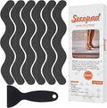 Anti Slip Shower Stickers, Adhesive Decals Safety Strips with Scraper for Bath Tub, Shower Floor, Stairs, 24 Pieces (Black)
