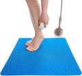 Enkosi Loofah Shower Mat Non-Slip - Anti-Slip Bath Mat for Inside Showers, Tub, Bathtub, Bathroom - Quick Dry PVC with Drain Holes - Cushioned Safety Grip - Secure for Kids and Elderly (Blue 24x24)