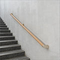 9 FT Modern Aluminum Handrail Set - ADA Compliant Indoor & Outdoor Stair Railing. 1.4" Diameter Grab Bar. Wall-Mounted with 90°Wall Return End. Ideal for Safe Grip，Rust Free(Cherry Wood Grain, 9FT)