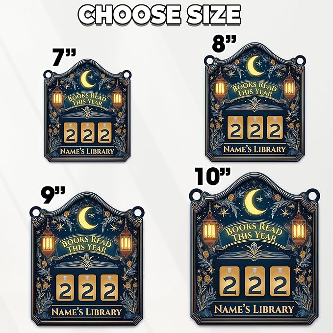 Personalized Books Read This Year Wooden Sign, Reading Tracker Book Counter, Home Library Decor, Fantasy Bookshelf Accessories, Christmas Bookworm Gift for Women, Book Lovers, Readers, Librarians