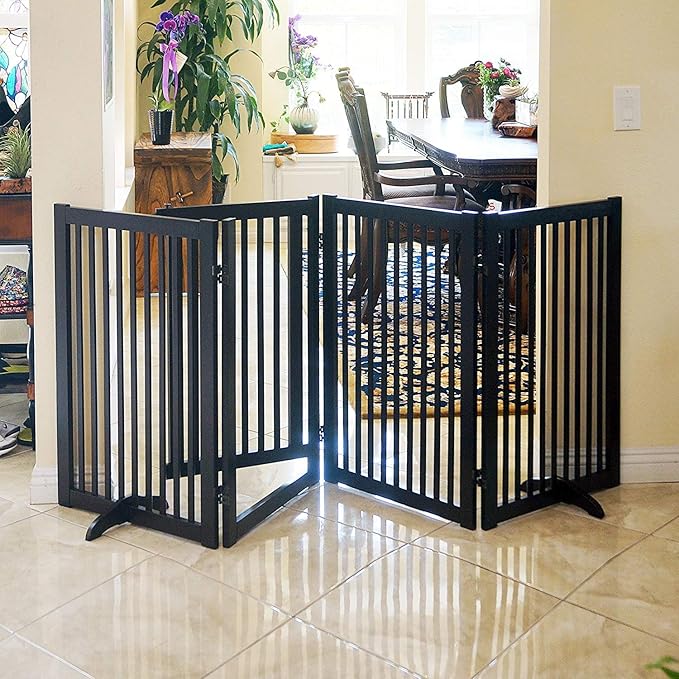 WELLAND Support Feet for 360 Degree Configurable Gate Collection, Espresso, A Pair