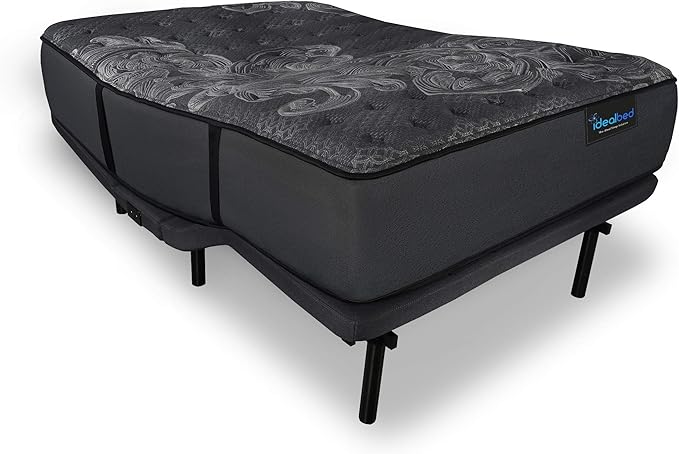 iDealBed iQ5 Luxury Hybrid Mattress and Adjustable Bed Sleep System, Pressure Relief Sleep, Zero Gravity, Anti-Snore, Custom Comfort Positions (Queen, Luxury Plush (Medium Soft) + 4i Custom)