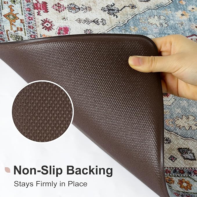Collive Kitchen Mats for Floor, Cushioned Anti Fatigue Kitchen Rugs Waterproof Sink Rugs Non Slip, Soft Comfortable Standing Mats for Office, Laundry, 17”x59”