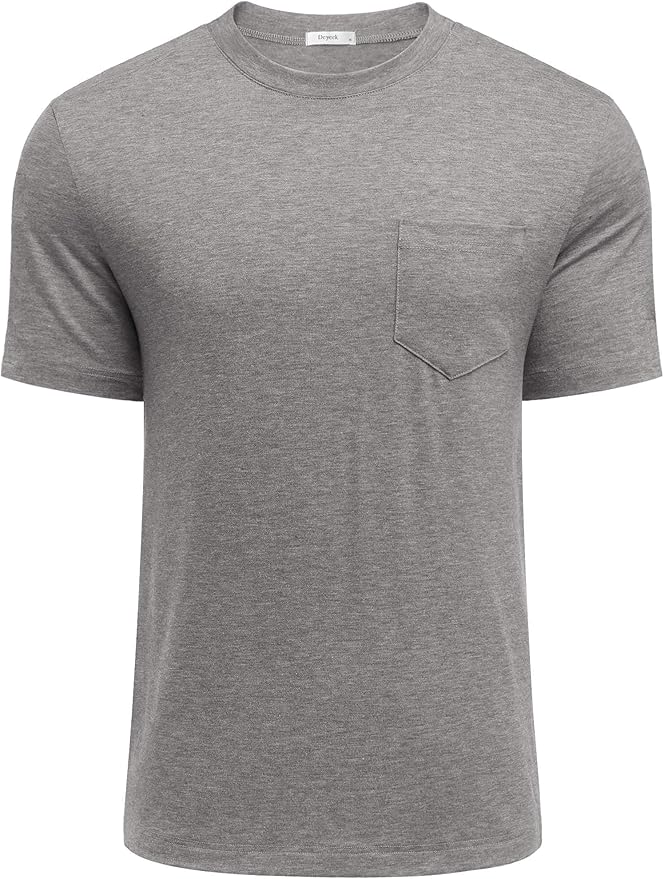 Deyeek Shoulder Post Surgery Recovery Shirts for Men Full Tear Away Short Sleeve T Shirt Adaptive Chemo Clothing