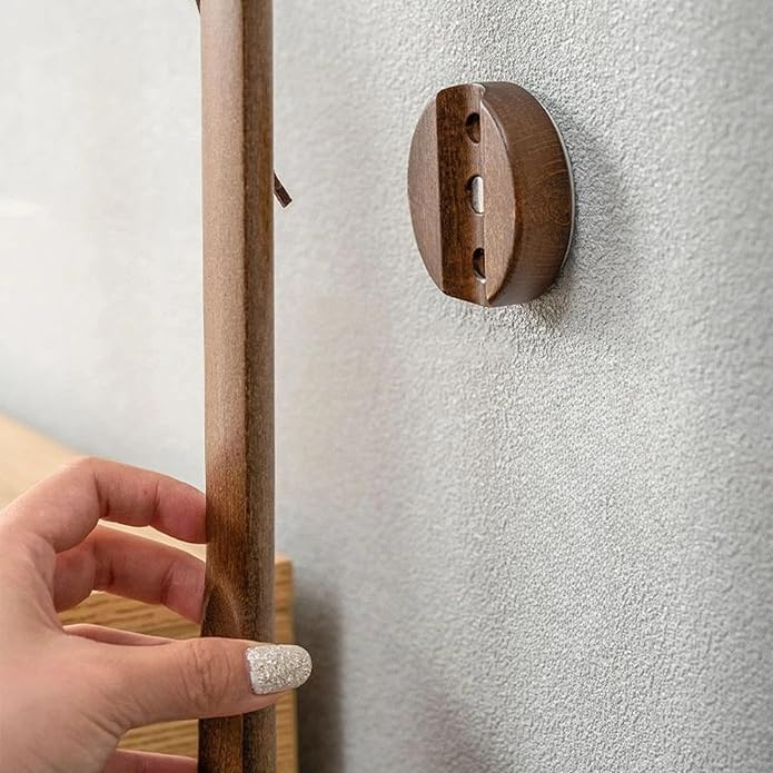 Kolbein 19.7" Long Wooden Shoehorn - Magnetic, Easy Wall Mount, Durable & Elegant Beechwood Design, Comfortable Shoe Wearing