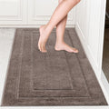 PURRUGS Machine Washable Kitchen Rug 32" x 47", Non-Slip/Skid Kitchen Runner Rugs & Floor Mats, Super Absorbent Soft Standing Mats for Kitchen, Sink & Laundry, Grayish Brown