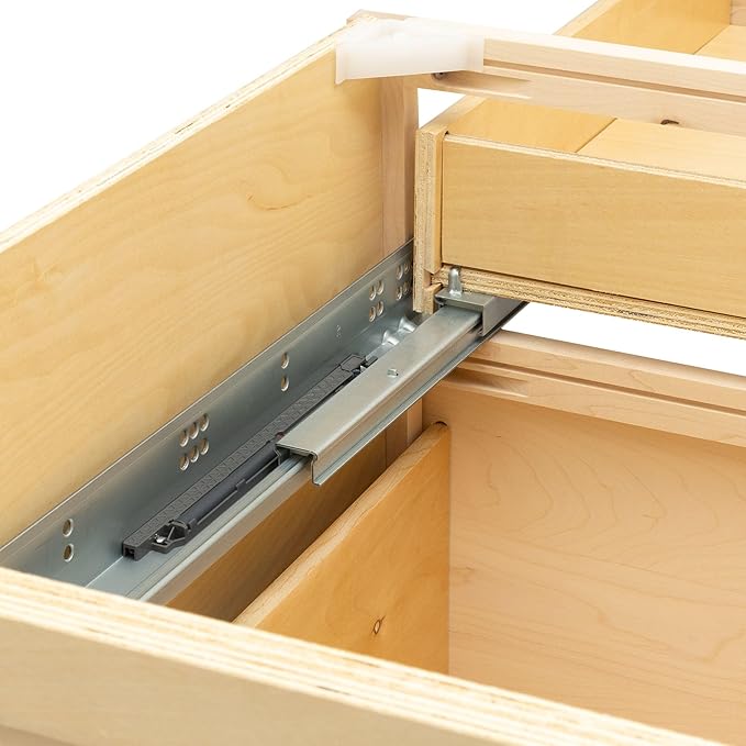 Quicklock RTA (Ready-to-Assemble) | Base Kitchen Cabinets - Shaker Style | Made in America (Raw Maple, 15" Wx34.5 Hx24 D Base)