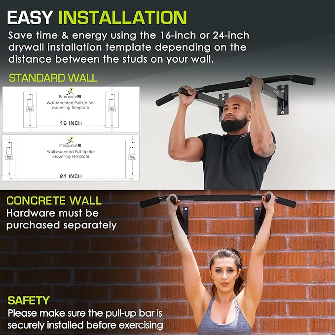 ProsourceFit Pull Up Bar for Multi Use Fitness & Home Gym Exercise