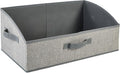 DAYARD Fabric Bins [1-Pack], Trapezoid Storage Bins with Handles, Foldable Baskets Storage Boxes for Shelves, Closet, Bookshelf, Organizer Containers, 20 x 11 x 8 inch Grey