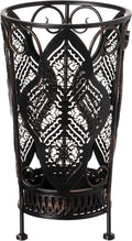 Dualplex Umbrella Holder Umbrella Stand Rack Super Quality Metal Entry Hallway Décor w/Removable Drip Tray for Home Office Holds Umbrellas Canes Walking Sticks Best Gift 16" Tall (Round, Antique)