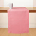 D'Moksha Homes Linen Dusty Pink Table Runner 72 Inches Long - 100% Pure Linen Hemstitch Table Runner 14 x 72 Inch for Dresser, Dining, Valentines, Spring, Easter - Classic Hemstitch