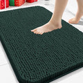Arotive Bathroom Rugs 30x20, Extra Soft Absorbent Shaggy Chenille Bath Rugs, Machine Washable Rubber Backing Non-Slip Bath Mats for Bathroom Floor Tub and Shower Home Decor Accessories, Blackish Green