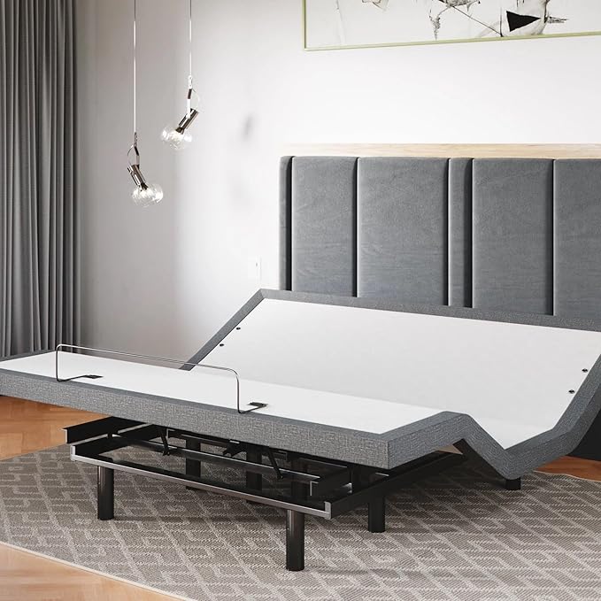 Sven & Son Classic Adjustable Bed Base, Head and Foot Lift, Massage, Under-Bed Lights, USB, Gel Memory, Zero Gravity Smart Frame - King