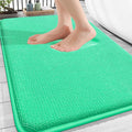 OLANLY Thick Memory Foam Bath Mat Rug 30x20, Extra Soft Absorbent Bathroom Rug, Quick Dry Bath Mats, Non-Slip, Machine Washable Carpet for Bathroom, Tub and Shower, Home Decor Accessories, Mint Green