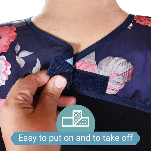 12 Pack Adult Bibs with Crumb Catcher - Waterproof and Reusable Clothing Protectors for Elderly, Seniors and Disabled