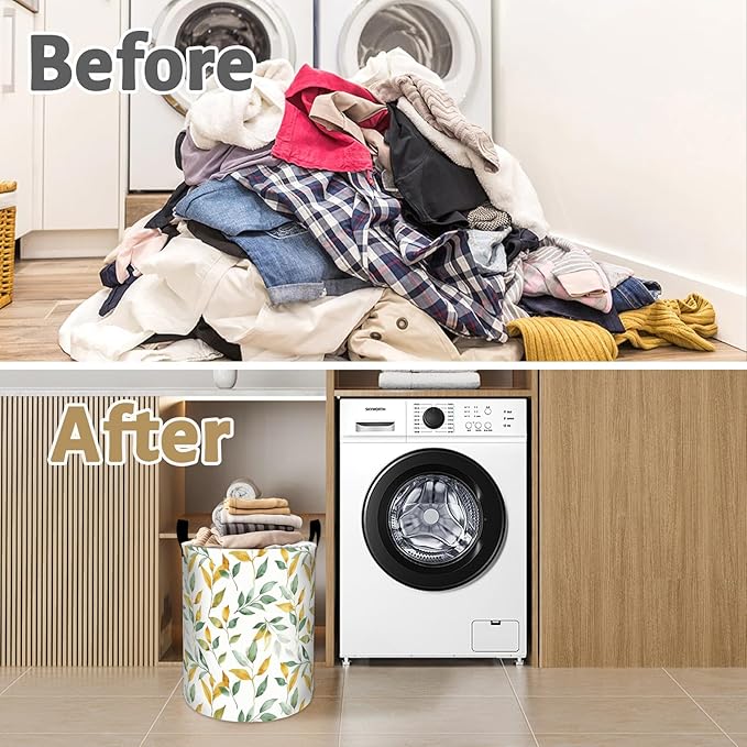 Funky Monkey with Headphones Laundry Basket, Dorm Nursery Foldable Laundry Hamper Organizer for Bathroom Decor, Toy Clothes Storage Box for Bedroom 19.7x15.7 Inch