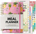 Life & Apples Meal Planner with Grocery List – Undated Weekly Menu & Meal Prep Notebook for Women & Men, Healthy Eating & Weight Loss Planner, 52-Week Spiral Bound Journal, Pineapples