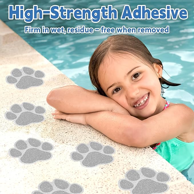 20 PCS Original Non-Slip Bathtub Stickers, Large Safety Bathroom Tubs Showers Treads Adhesive Decals with Scraper