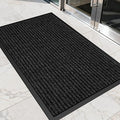 Non-Slip Waterproof Rubber Door Mat, 2' x 3' Commercial Floor Mat for High Traffic Areas, Easy Clean Low Profile, for Entrance, Indoor/Outdoor, Office, Patio, Garage