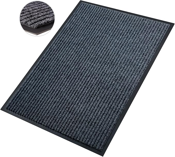 Front Door Mat,3'x10'Indoor Outdoor Door Mat,Heavy Duty Durable Welcome,Commercial Floor Mats Inside Outside Entrance, Waterproof All-Season, All-Weather Non Slip Backing Doormat for Entryway,Black