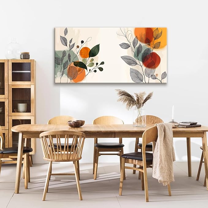 Suconvng Wall Art For Living Room Modern Boho Wall Art Decor Modern Aesthetic Canvas Art Wall Decor Home Wall Decoration Suitable Pictures For Bedroom Apartment Office Can Be Hung 24" × 48"