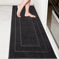 PURRUGS Machine Washable Kitchen Runner Rug 24" x 70", Non-Slip/Skid Hallway Runner Rug, Super Absorbent Soft Area Rug for Kitchen, Hallway & Laundry, Rolled Packaging, Charcoal