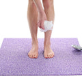 Square Shower Mat - Non Slip Shower Mats for Inside Shower - Extra Large 31x31 Shower Floor Mat Non Slip - Square Bath Mat for Shower - Secure Anti Slip Loofah Shower Bath Mat (31x31 Purple)