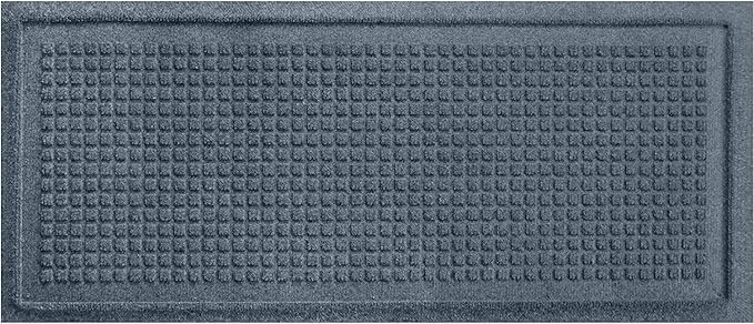 WaterHog Boot Tray Indoor Entrance - Slip-Resistant, Waterproof Dirt-Trapping Door Mat, Indoor/Outdoor, Slip-Resistant, for Front Door, Back Door, Porches, Garage, and Entryways, Bluestone, 15" x 36"